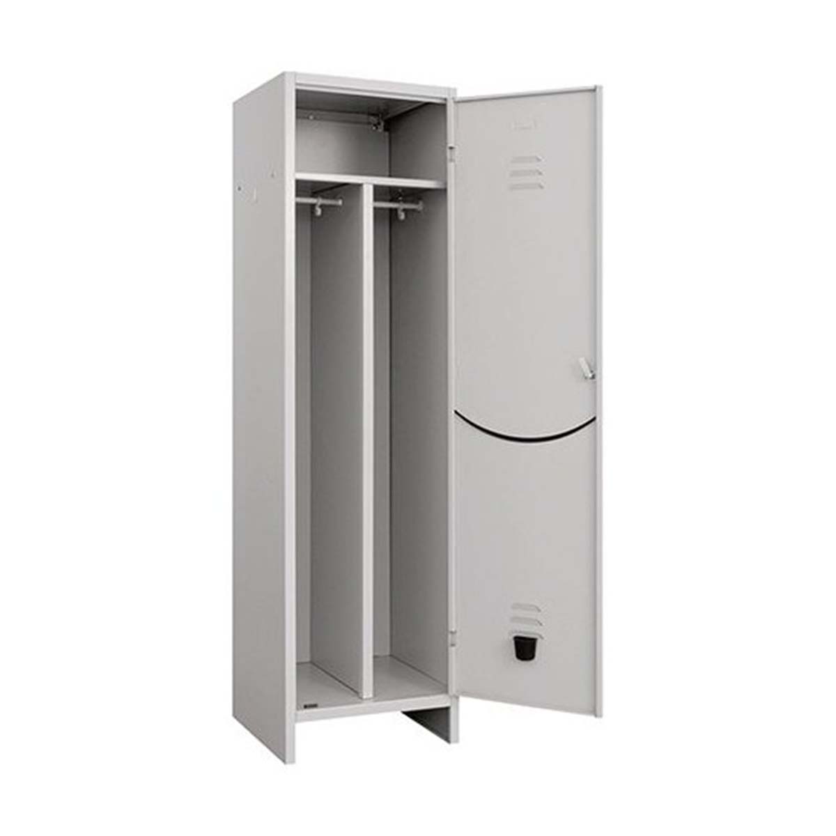Armadio spogliatoio in metallo grigio 1 anta 50x50x180 cm