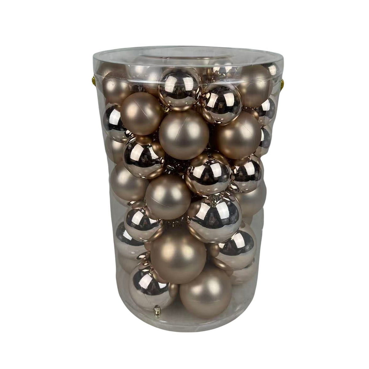 Palline di Natale champagne miste 80 pezzi