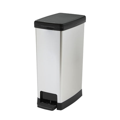 Pattumiera a pedale 35 litri grigia Moda Elite 24x37x59 cm