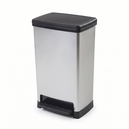 Pattumiera a pedale 50 litri grigia Moda Elite 39x29x65 cm