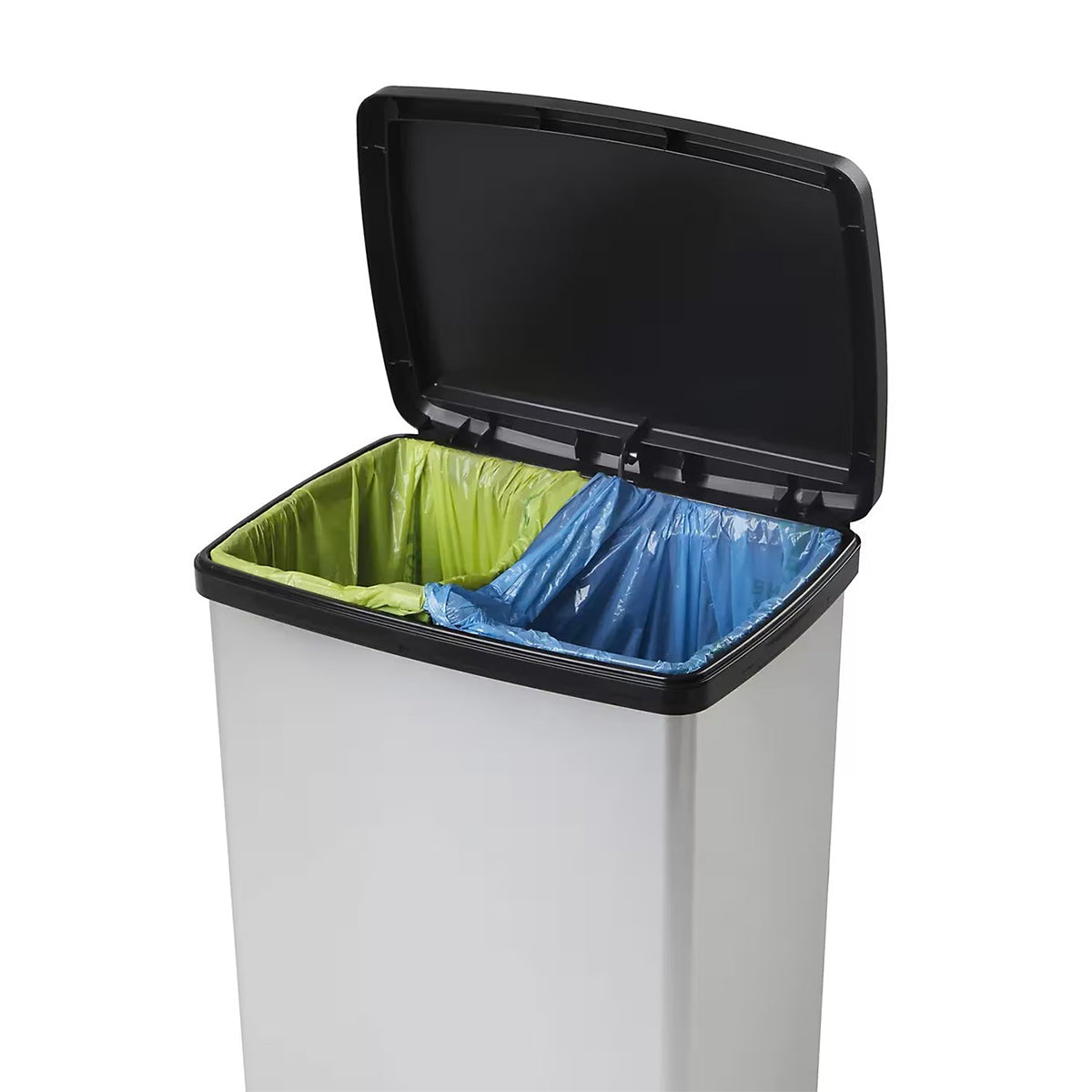 Pattumiera a pedale 50 litri grigia Moda Elite 39x29x65 cm