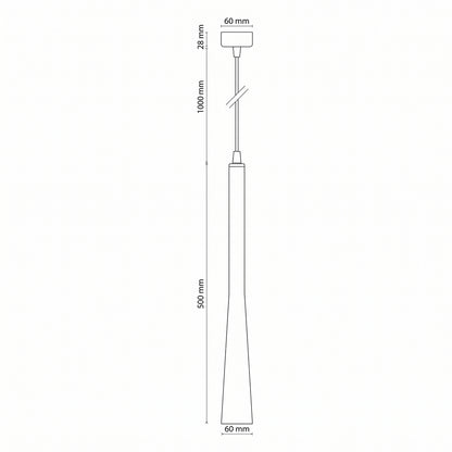 Pendel moderno bianco in metallo GU10 1528xØ60 cm