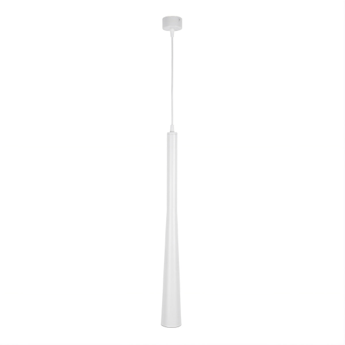 Pendel moderno bianco in metallo GU10 1528xØ60 cm
