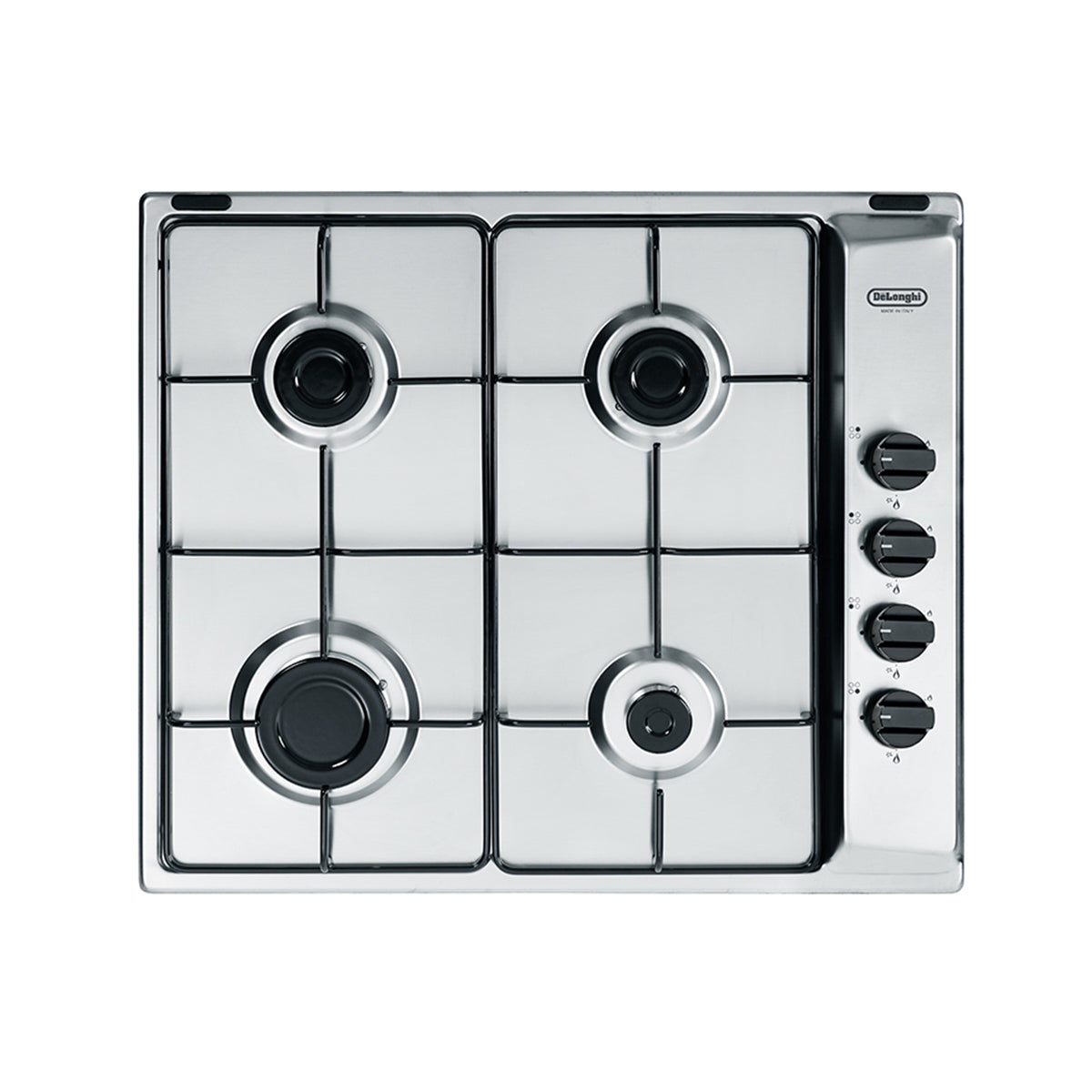 Piano cottura a gas 4 fuochi 58x50 cm acciaio inox De Longhi YAL 46 ASV