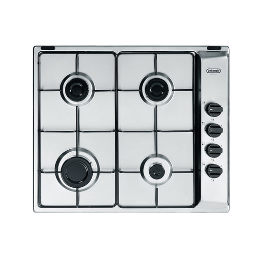 Piano cottura a gas 4 fuochi 58x50 cm acciaio inox De Longhi YAL 46 ASV