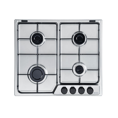 Piano cottura a gas 4 fuochi 60 cm acciaio inox De Longhi FFA 46 ASV