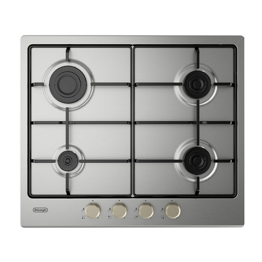 Piano cottura De Longhi YLG60F 4 fuochi a gas 59.5 cm in acciaio inox