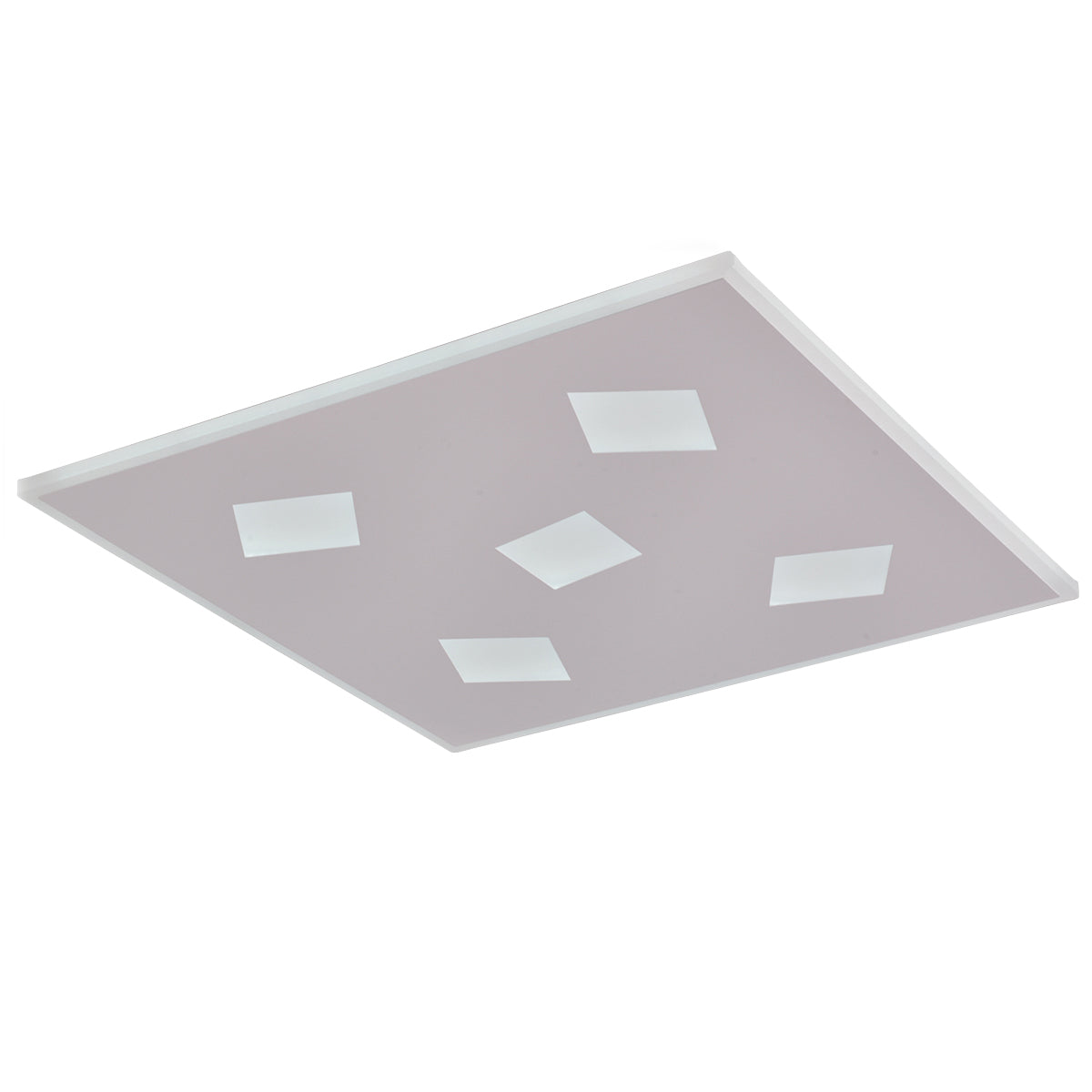 Plafoniera LED da soffitto Fiona in metallo bianco 50x50 cm 42W 4850lm
