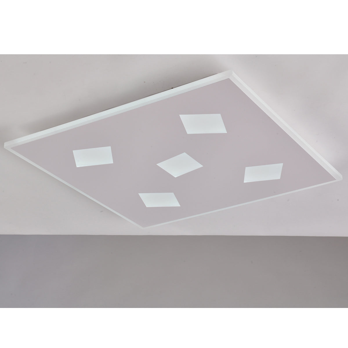 Plafoniera LED da soffitto Fiona in metallo bianco 50x50 cm 42W 4850lm