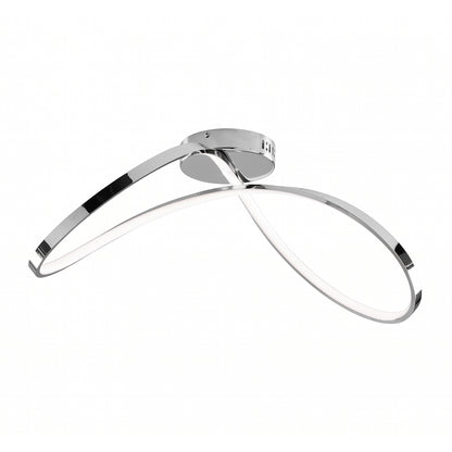 Plafoniera LED da soffitto Infinity in alluminio cromato lucido 45W 4500K Ø 40cm