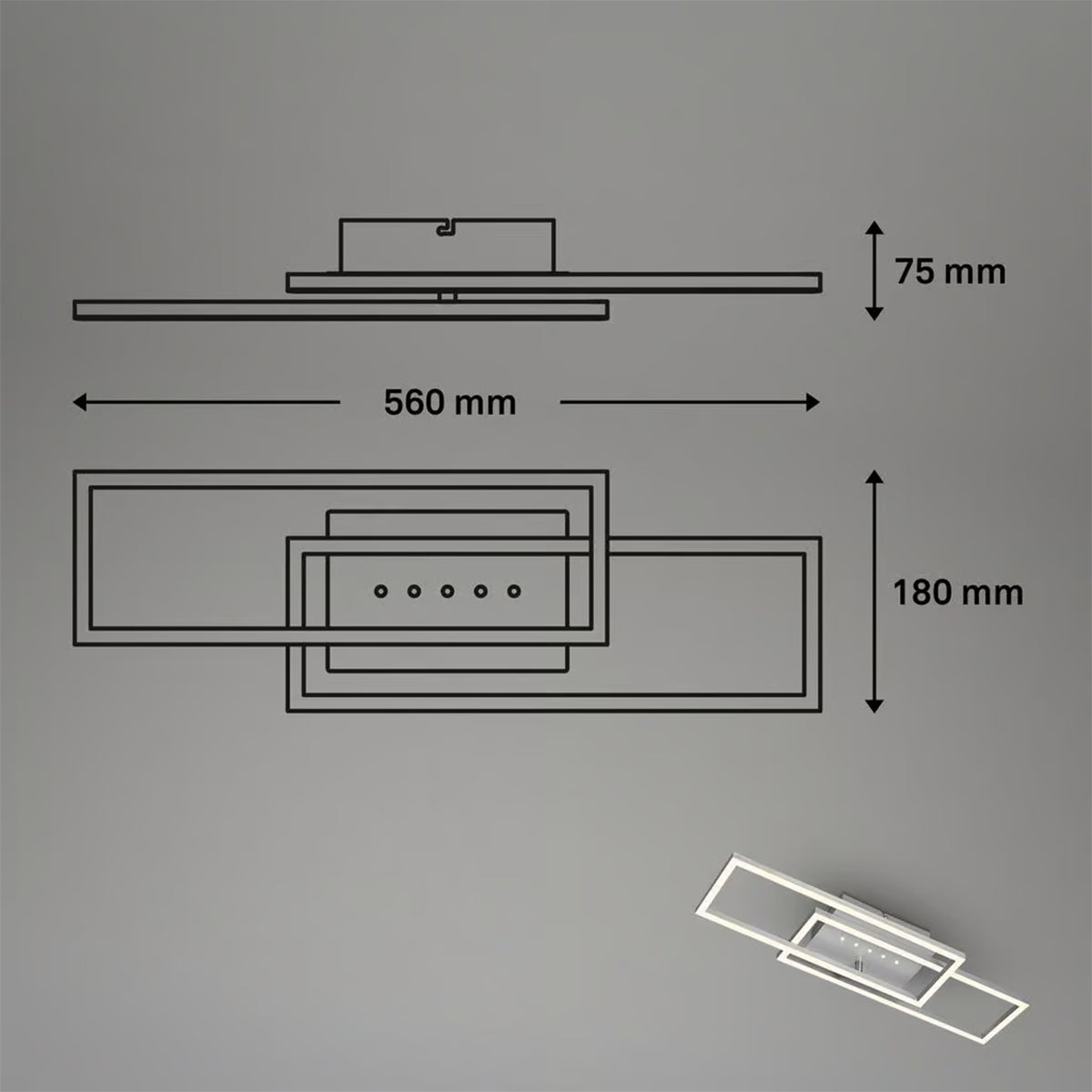 Plafoniera LED da soffitto orientabile 2850lm 30W funzione memoria