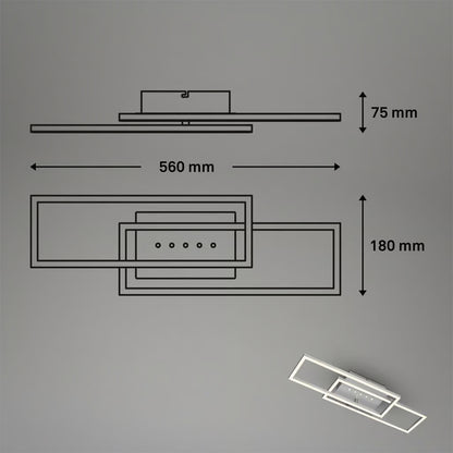 Plafoniera LED da soffitto orientabile 2850lm 30W funzione memoria