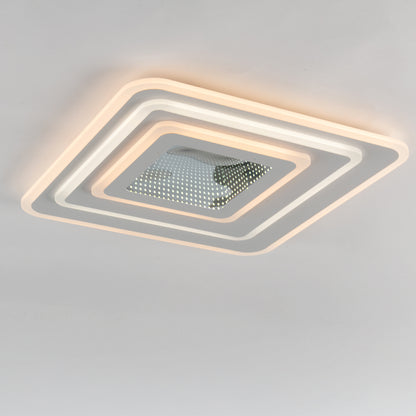Plafoniera LED da soffitto quadrata bianca 4200lm 3000+4500K 48x48 cm