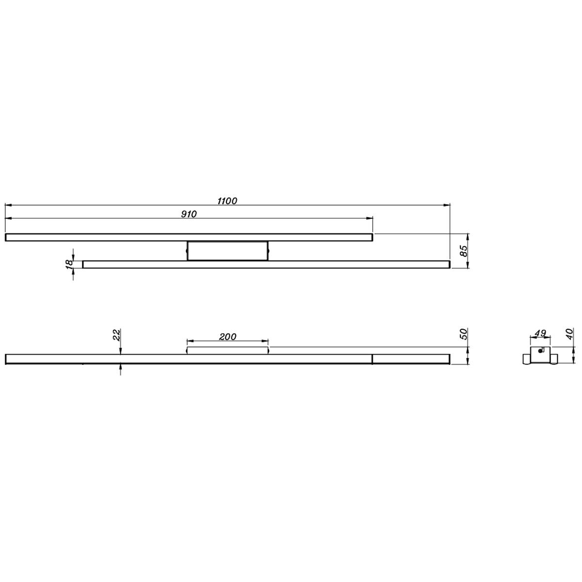 Plafoniera LED da soffitto/parete 3000K 2500lm grigio caldo Trio Lighting Odio