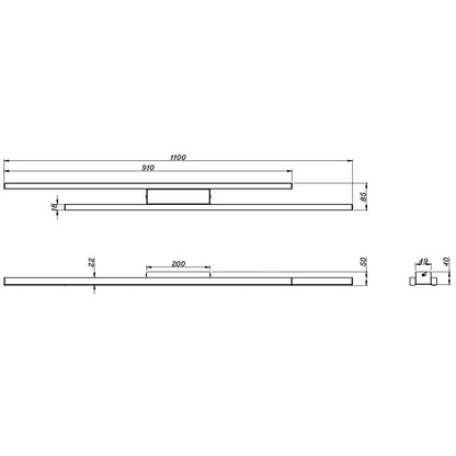 Plafoniera LED da soffitto/parete 3000K 2500lm grigio caldo Trio Lighting Odio