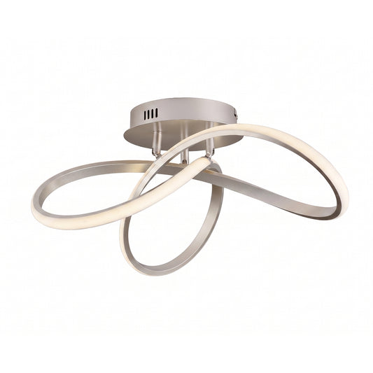 Plafoniera LED moderna grigio perla 3900lm 4000K Ø 45cm