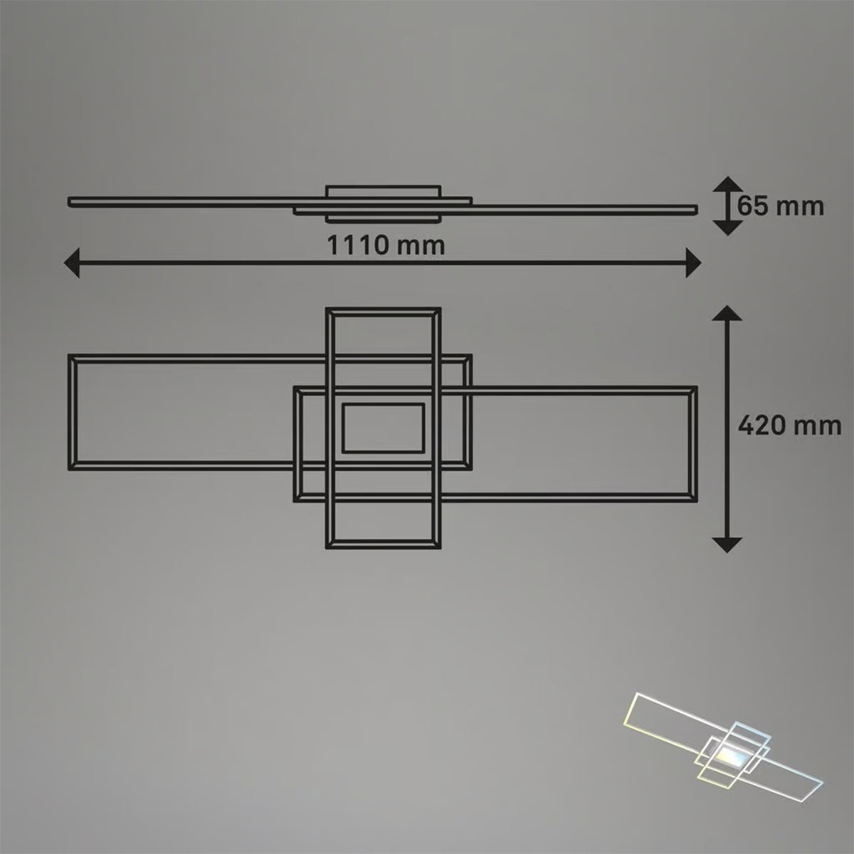 Plafoniera LED smart dimmerabile Wifi 6500 lm Briloner