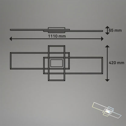 Plafoniera LED smart dimmerabile Wifi 6500 lm Briloner