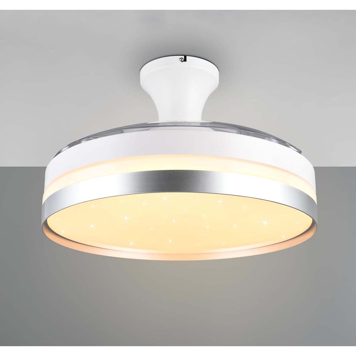 Plafoniera led con ventilatore diametro 100cm bianco Lindberg