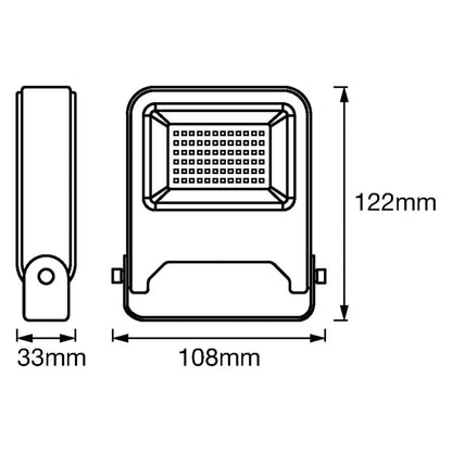 Proiettore led da esterno 4000K in metallo 10 W Ledvance metallo nero