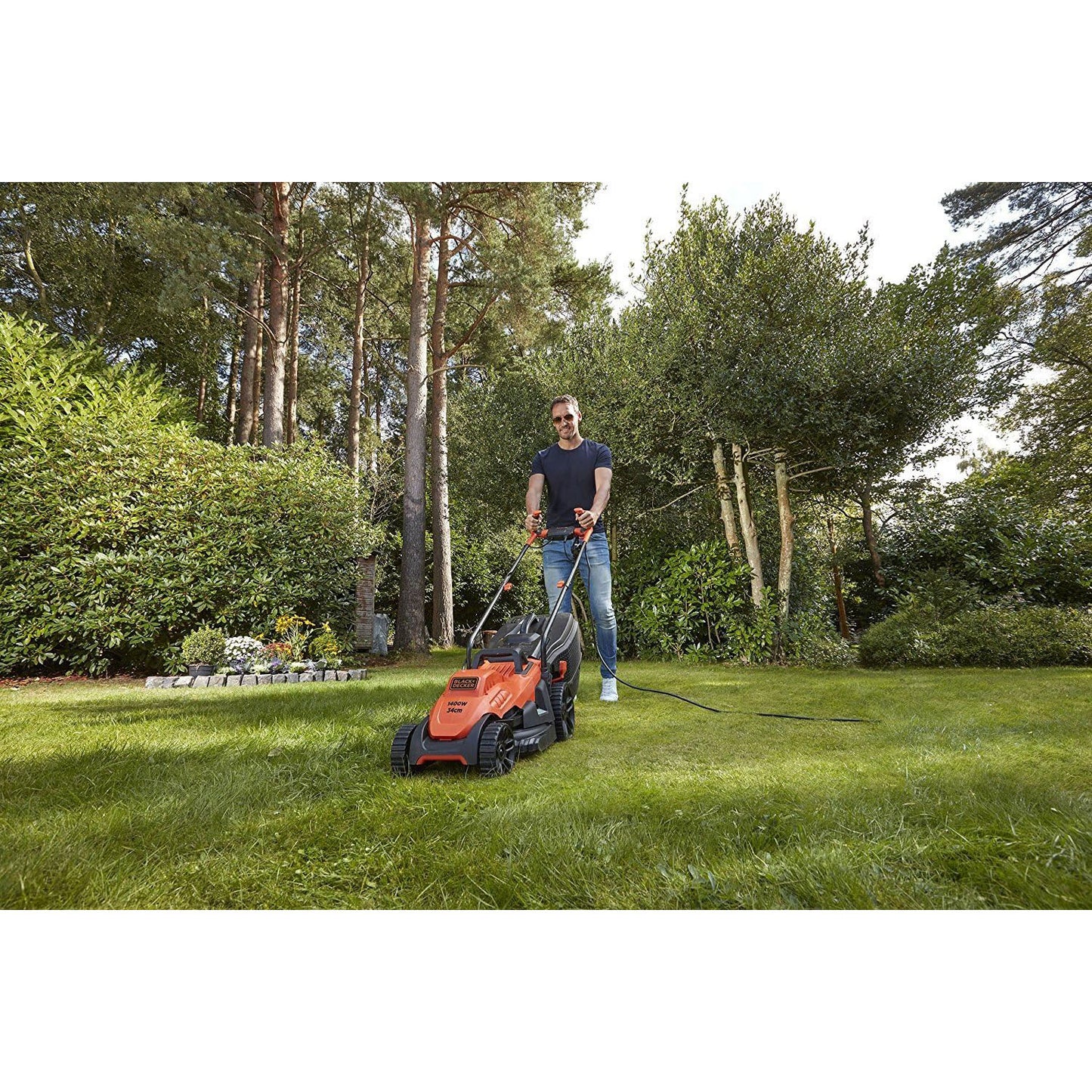 Rasaerba a filo Black+Decker 1400 W 34 cm impugnatura bike