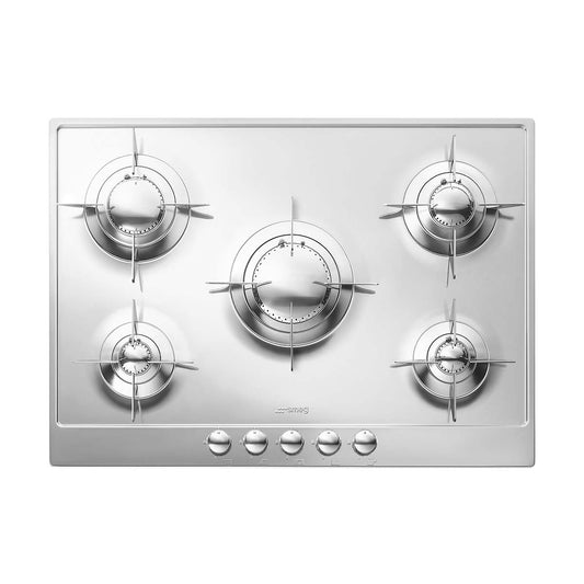 Piano cottura a gas 5 fuochi 70 cm inox lucido Smeg P705ES