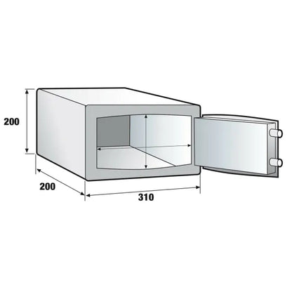 Cassaforte a mobile con serratura elettronica 31x20x20 cm Stark