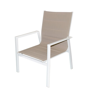 Ser da giardino con sedie divano e tavolo basso bianco tortora Almissa