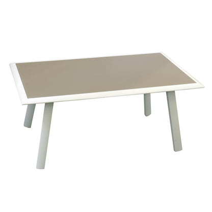 Ser da giardino con sedie divano e tavolo basso bianco tortora Almissa