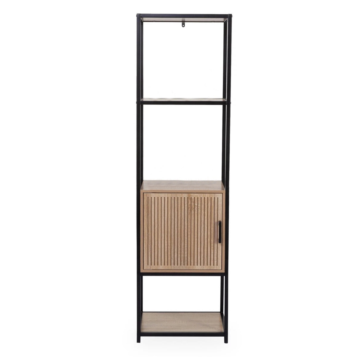 Scaffale a colonna in legno 5 ripiani rovere 43x33x153 cm