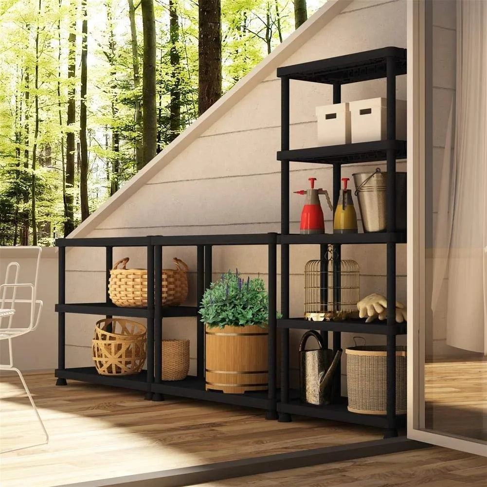 Scaffale ArtPlast Tempo 5 ripiani 80x40x176 cm in polipropilene nero