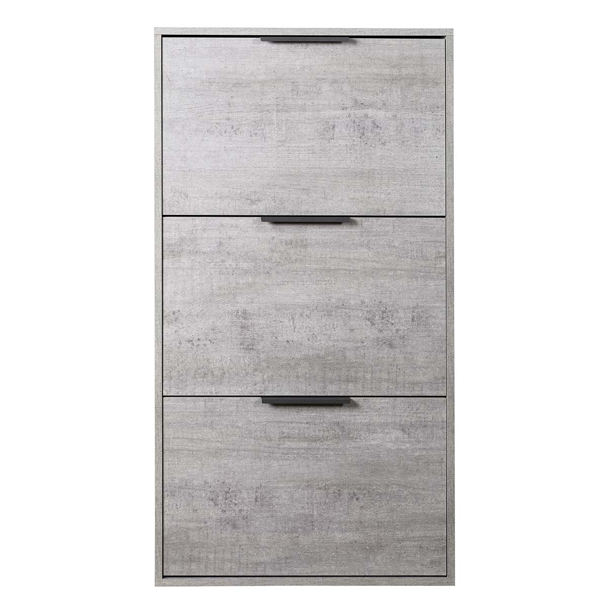 Scarpiera 65x125h cm cemento con 3 ante a ribalta