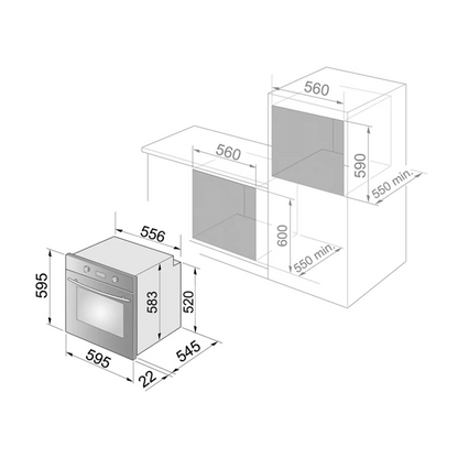 Forno elettrico da incasso multifunzione 60 cm De Longhi