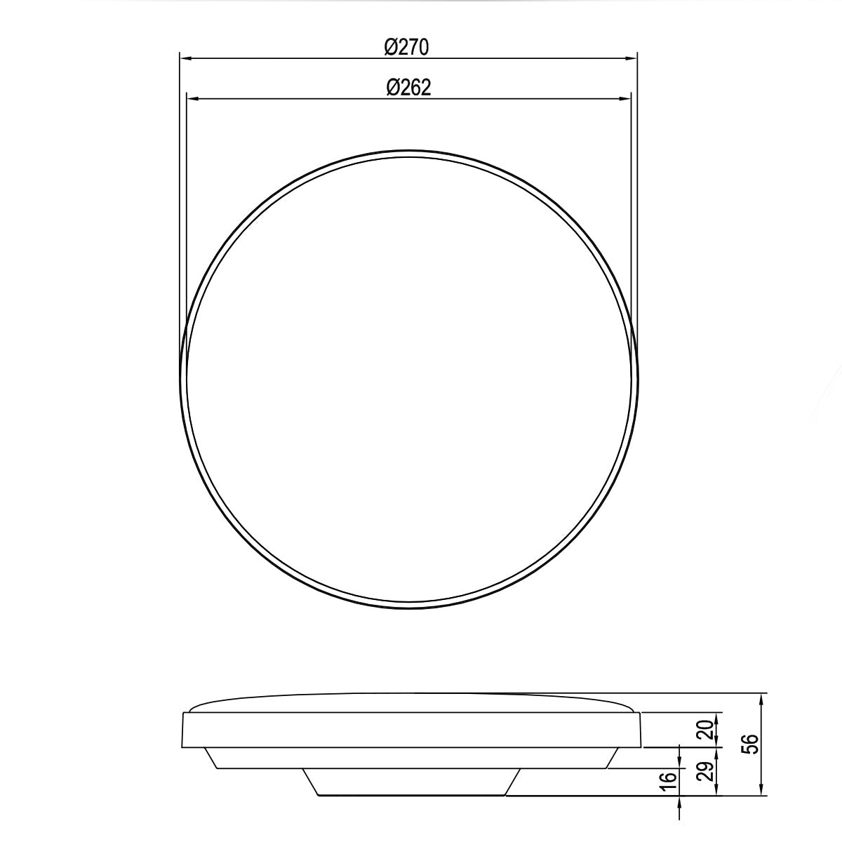 Plafoniera LED da soffitto tonda 2000lm 4000K Trio Lighting Spica