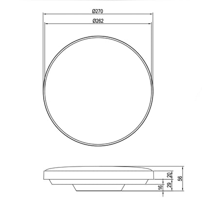 Plafoniera LED da soffitto tonda 2000lm 4000K Trio Lighting Spica
