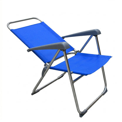 Sdraio da mare blu con supporto 58x60x36-95 cm