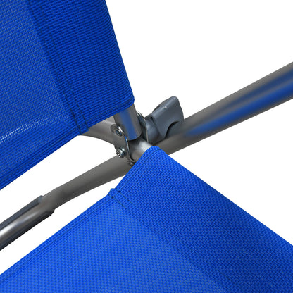 Sdraio da mare blu con supporto 58x60x36-95 cm