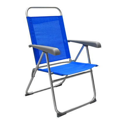 Sdraio da mare blu con supporto 58x60x36-95 cm