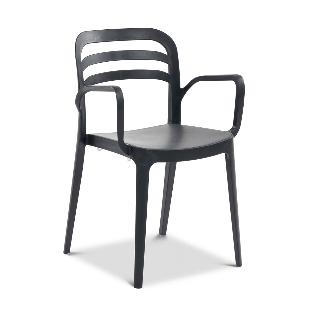 Sedia in polipropilene impilabile con braccioli 46x51x82 cm