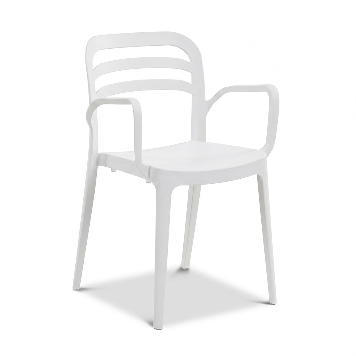Sedia in polipropilene impilabile con braccioli 46x51x82 cm