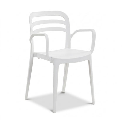 Sedia in polipropilene impilabile con braccioli 46x51x82 cm
