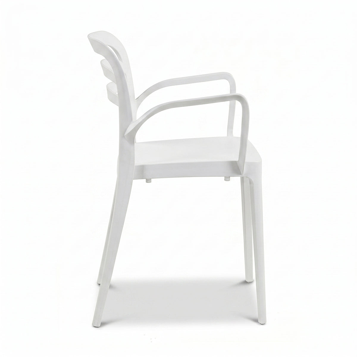 Sedia in polipropilene impilabile con braccioli 46x51x82 cm