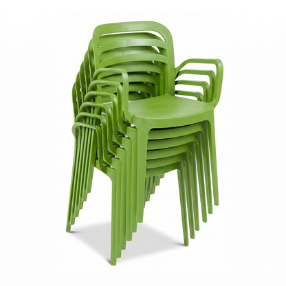 Sedia in polipropilene impilabile con braccioli 46x51x82 cm