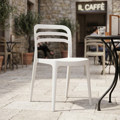 Sedia in polipropilene impilabile da esterno 46x82x51 cm