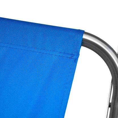 Sedia mare pieghevole regista alluminio blu leggera con braccioli