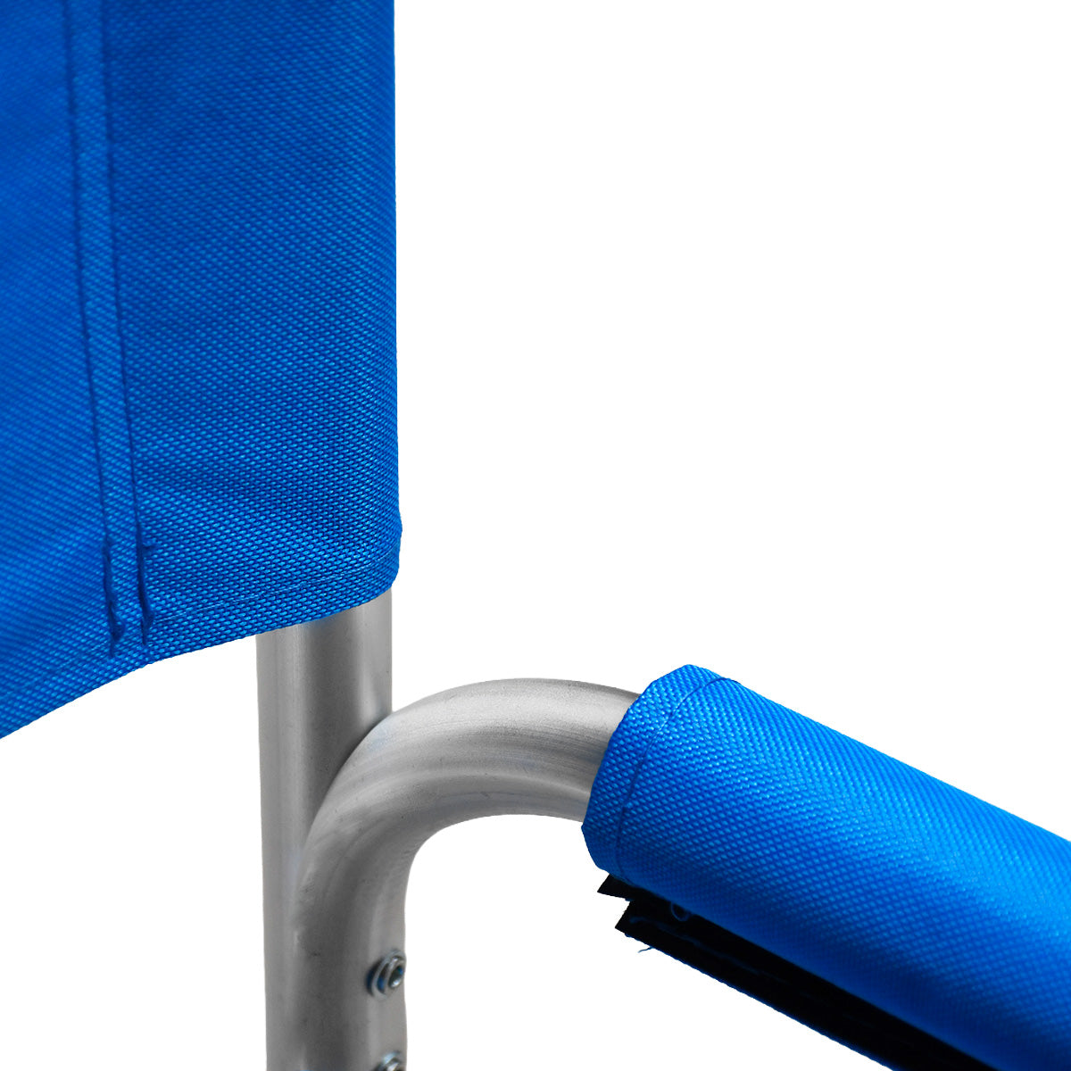 Sedia mare pieghevole regista alluminio blu leggera con braccioli