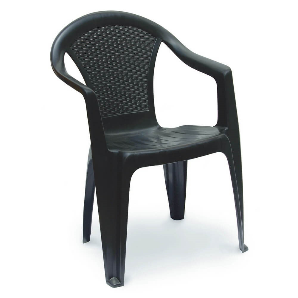 Sedia da giardino Kora impilabile effetto rattan