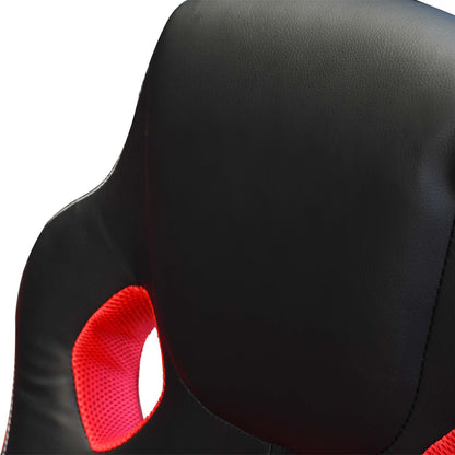 Sedia gaming ergonomica altezza regolabile con braccioli nera e rossa