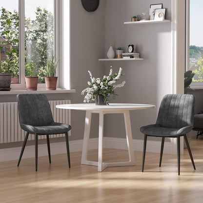 Sedia per tavolo da pranzo in tessuto con gambe in metallo nero