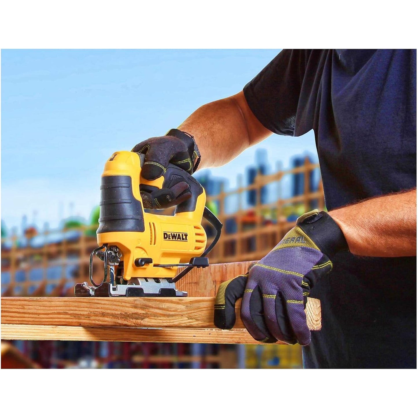 Seghetto alternativo DeWalt DWE349-QS 650 W con impugnatura a staffa